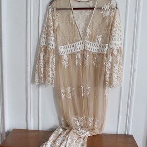 Embroidered Stevie Nicks style lace duster